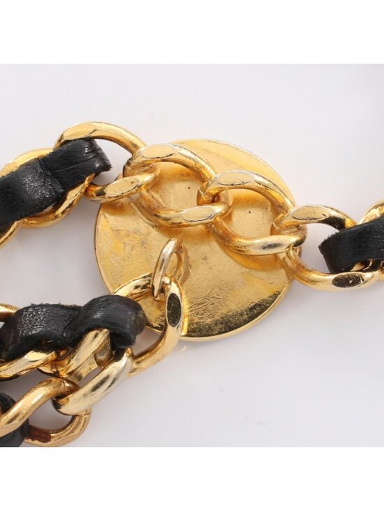 Chanel Belt CC Logo Chain Leather